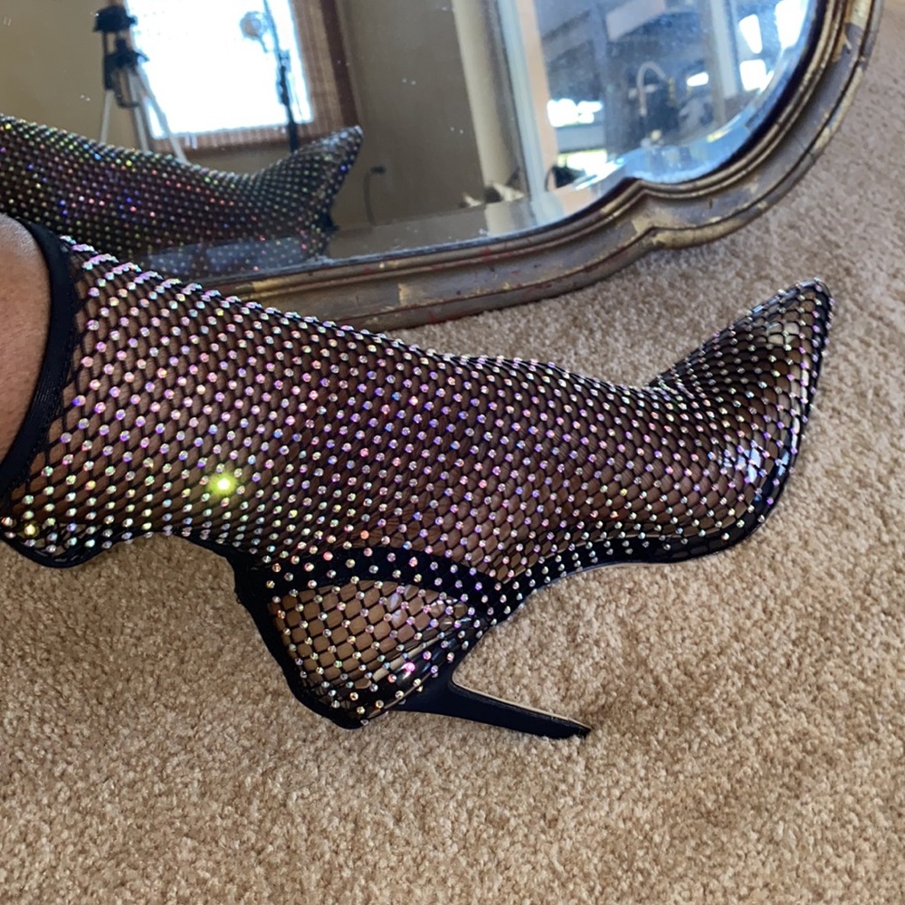Simmi Fishnet Rhinestone boot - Picture 6 of 7